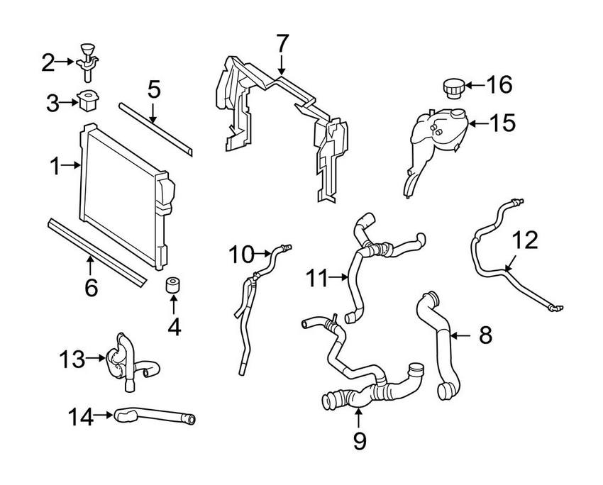 Mercedes Engine Coolant Hose - Upper 2215011884